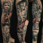 Tattoos - Horror Movie Leg Sleeve - 146016